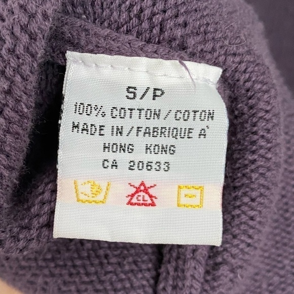 Vintage Grandma Crochet Embroidered Cotton Knit Button Front Cardigan - S Small - Picture 7 of 7